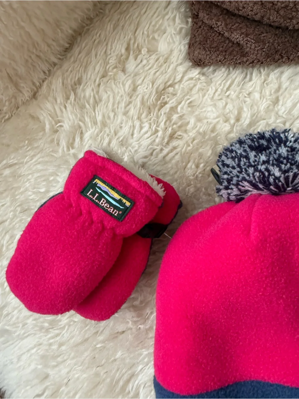 L.L Bean Toddler Mittens and Hat Set